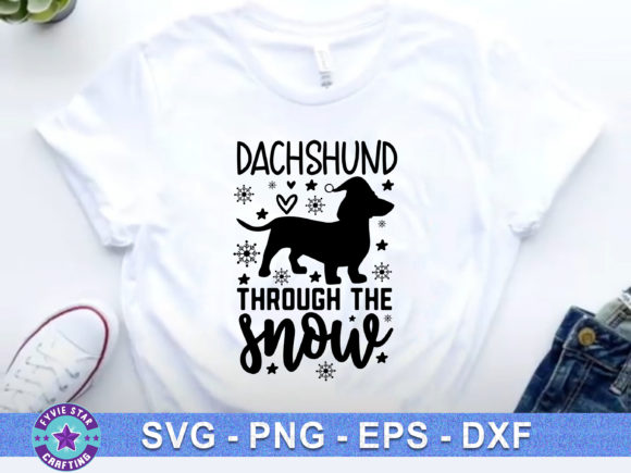 Dachshund Through the Snow: Graphics & T-Shirt Designs
