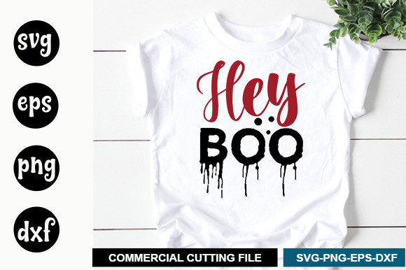 Hey Boo SVG Design: Graphics for T-Shirt Designs