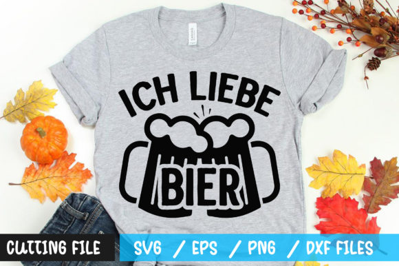 Ich Liebe Bier SVG: Graphics for T-Shirt Designs