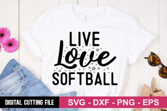 Live – Love – Softball SVG Graphics for T-Shirt Designs