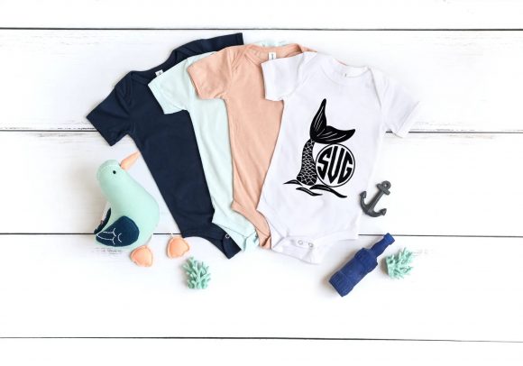 Mermaid Monogram: Graphics for T-Shirt Designs