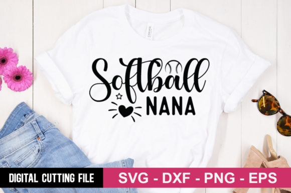 Softball Nana SVG Graphics for T-Shirt Designs & Crafts