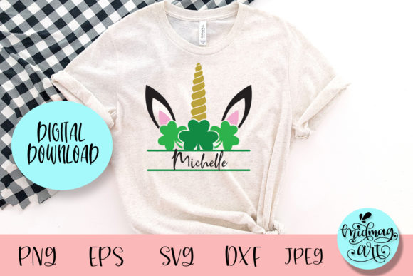 Unicorn Monogram Svg, St. Patrick's Svg