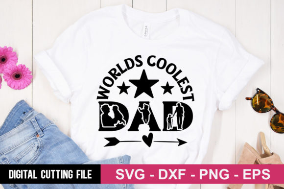 Worlds Coolest Dad SVG: Graphics for T-Shirt Designs